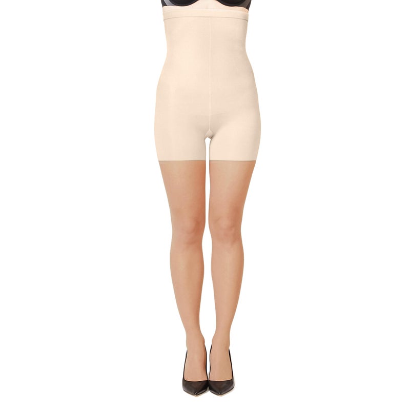 SPANXshape High-Waisted Mid-Thigh Sheers - Comfortable Tummy Control Shapewear - Sheer Pantyhose - No Visible Panty Lines - Color S4 - Size E - Image 1